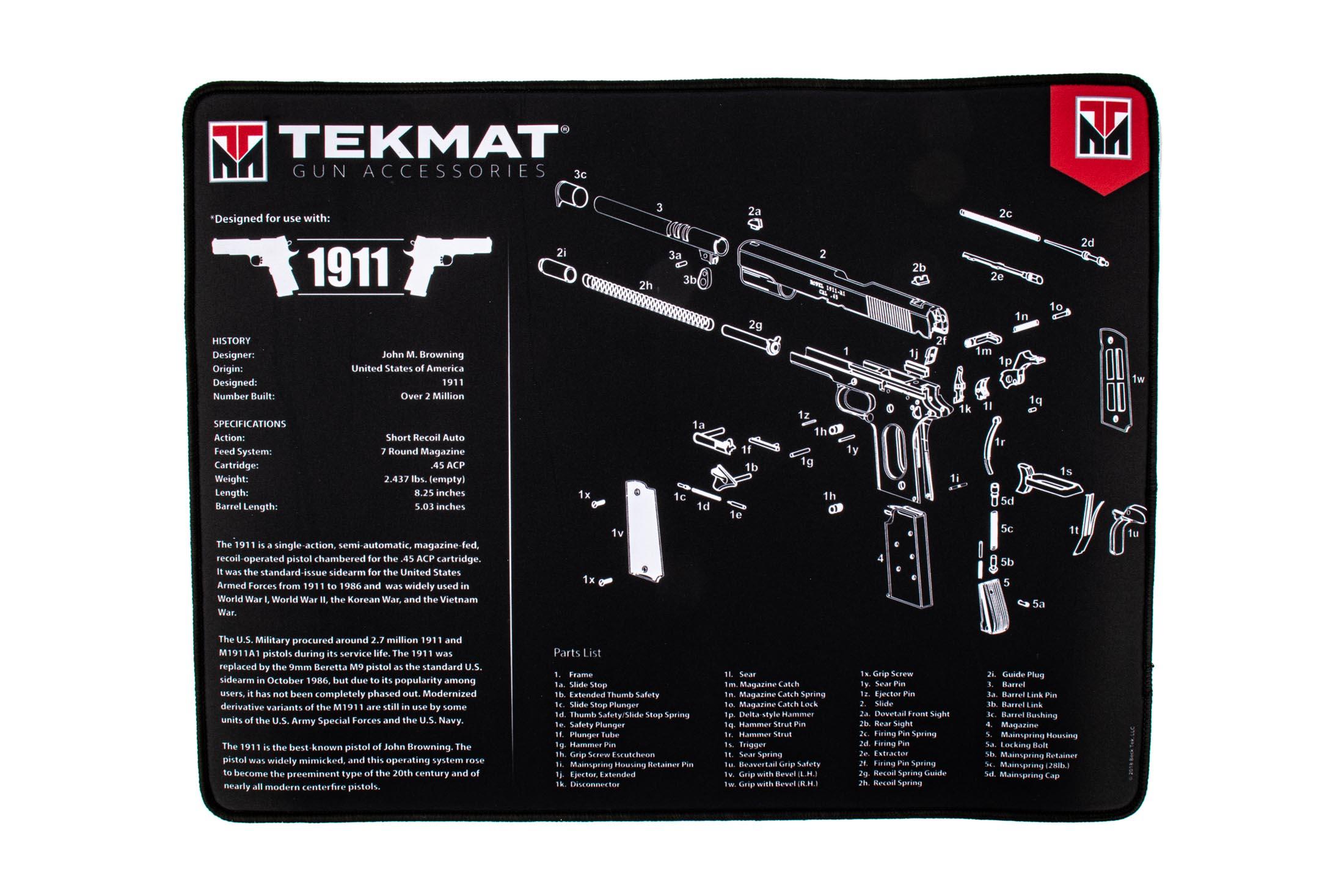 TekMat Ultra 20" Premium 1911 Gun Cleaning Mat 201911
